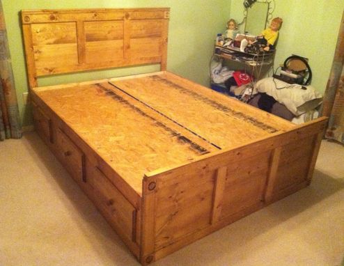 Custom Cabinets And Furniture Makers, Queen Size Captains Bed With Drawers