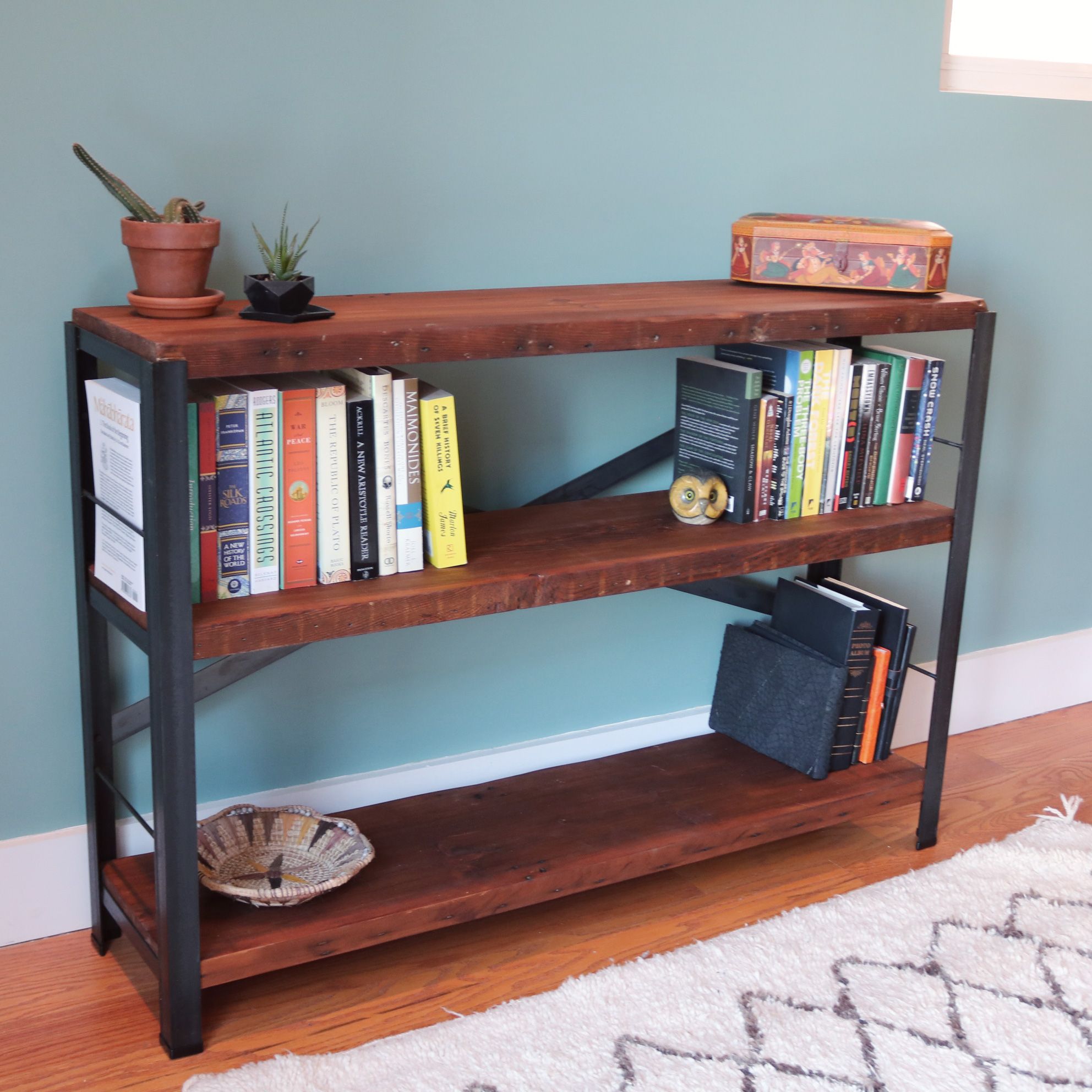 Custom Bucktown Bookcase // Reclaimed Wood Bookcase by