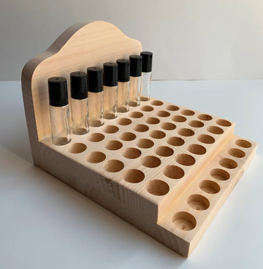 Custom Made Rollerball Bottles Roll On Bottle Wood Display Wooden Essential Oil Holder