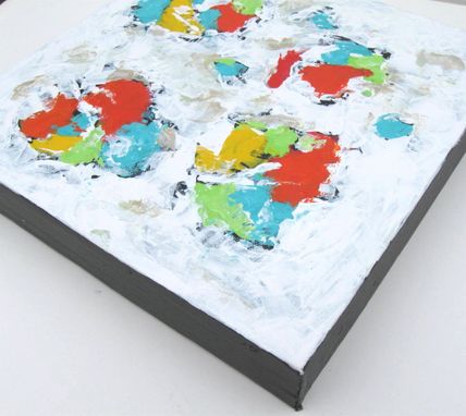Custom Made White Abstract Original Acrylic Painting On Canvas