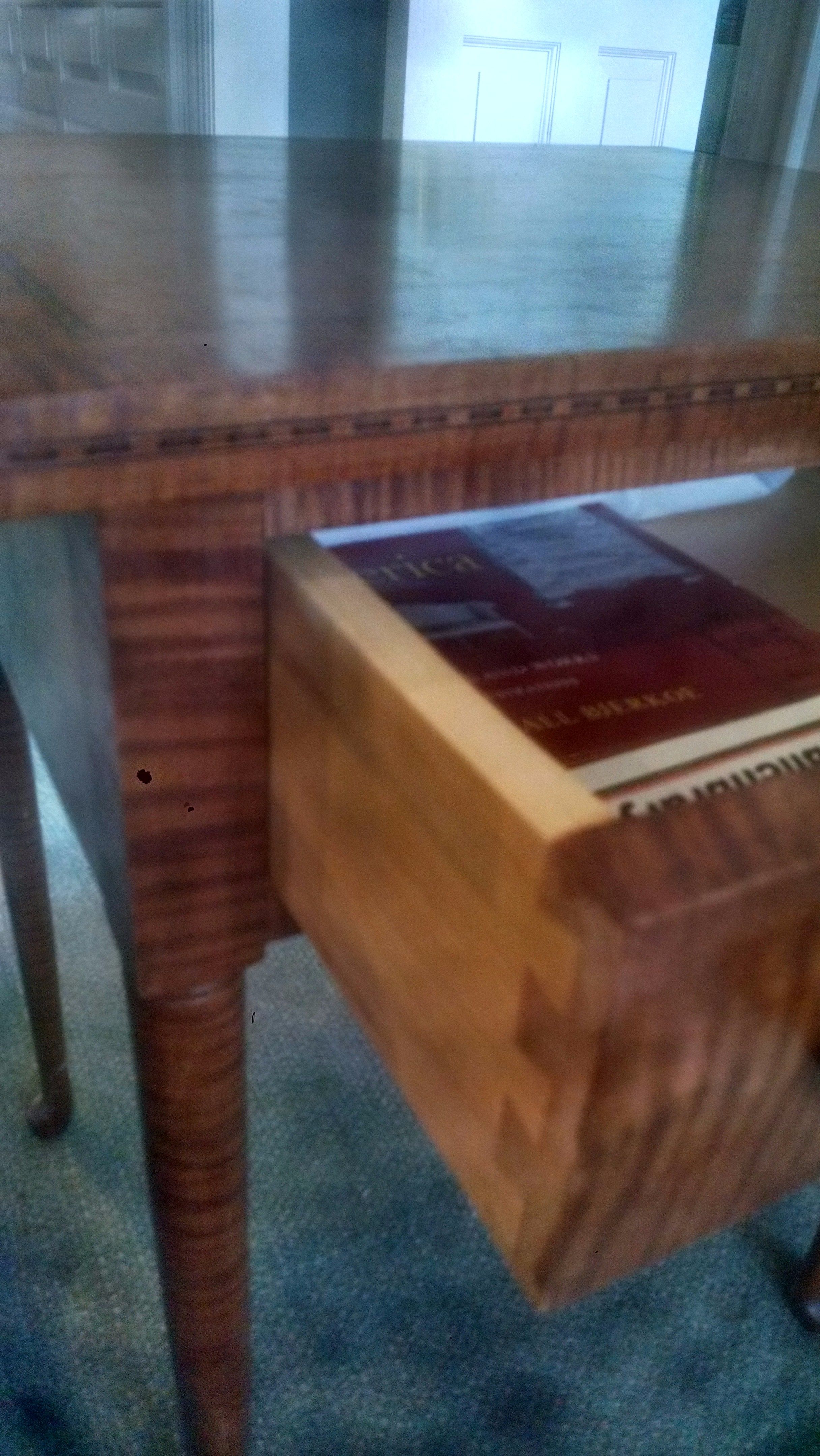 Buy Hand Crafted Inlaid Tiger Maple Nightstand, made to order from C. Larkin Co.