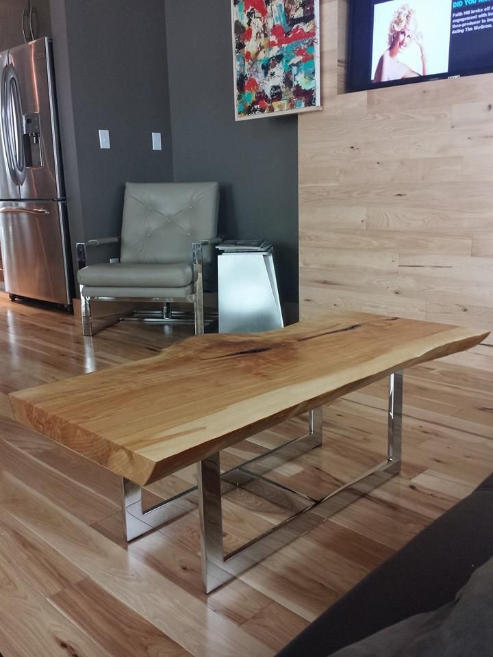 Hand Crafted Live Edge Maple Coffee Table by Ferkingstad Construction ...