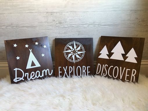 Custom Made Dream Explore Discover Set Or 3 Signs