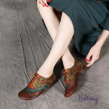 Custom Made New Comfortable Leather Handmade Shoes, Flat-Heeled Soft-Soled Shoes