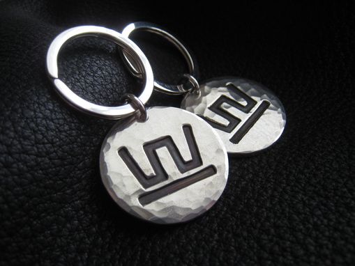 Custom Made Sterling Silver Key Chain Key Ring Fob With Ranch Brand Or Logo