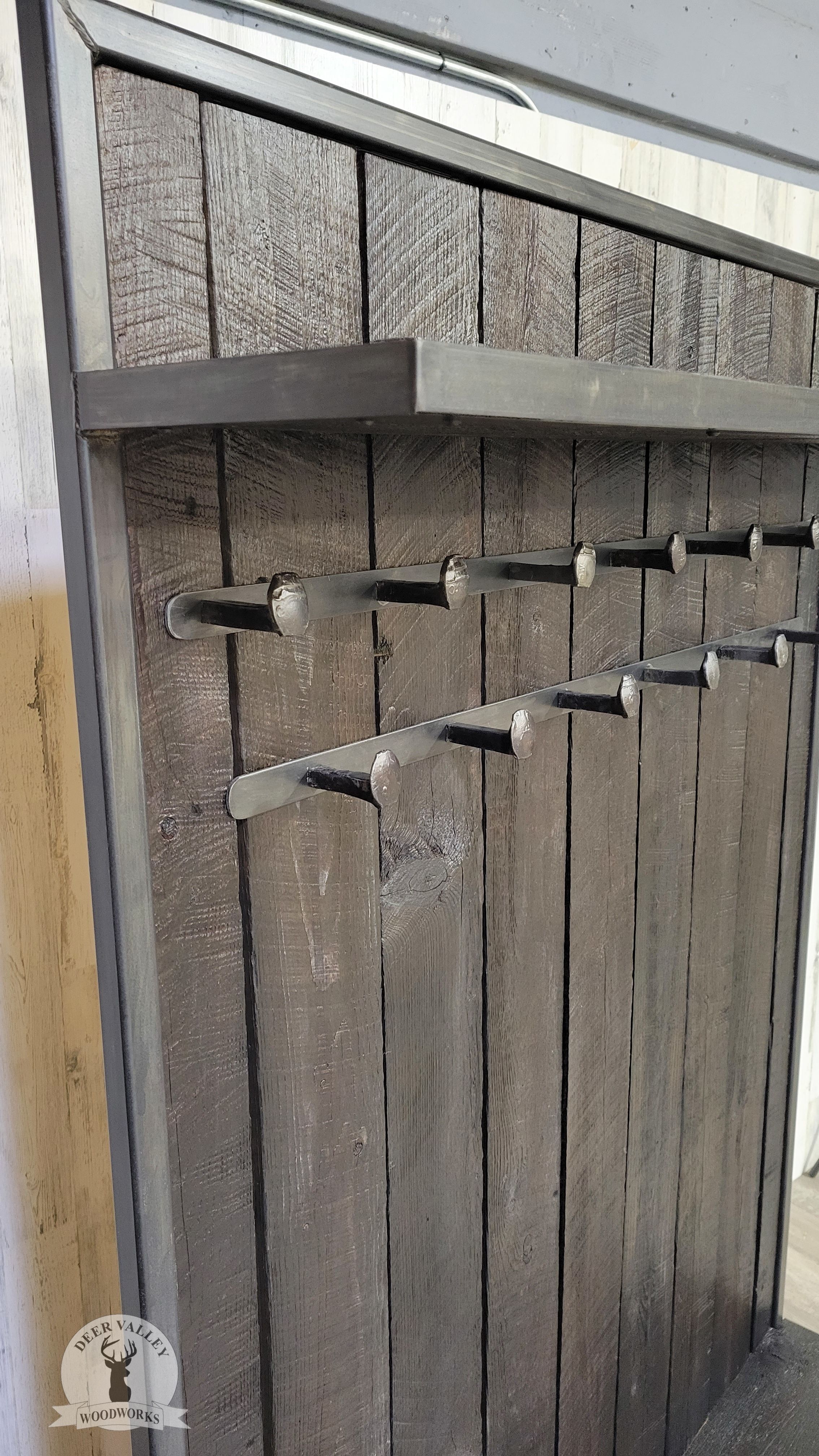 Buy Custom Made Reclaimed Barnwood Hall Tree, Reclaimed Wood Hall Tree