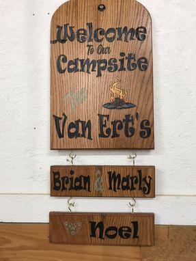 Custom Made Camper Family Sign, Last Name, Date Established, Family Names, Hometown