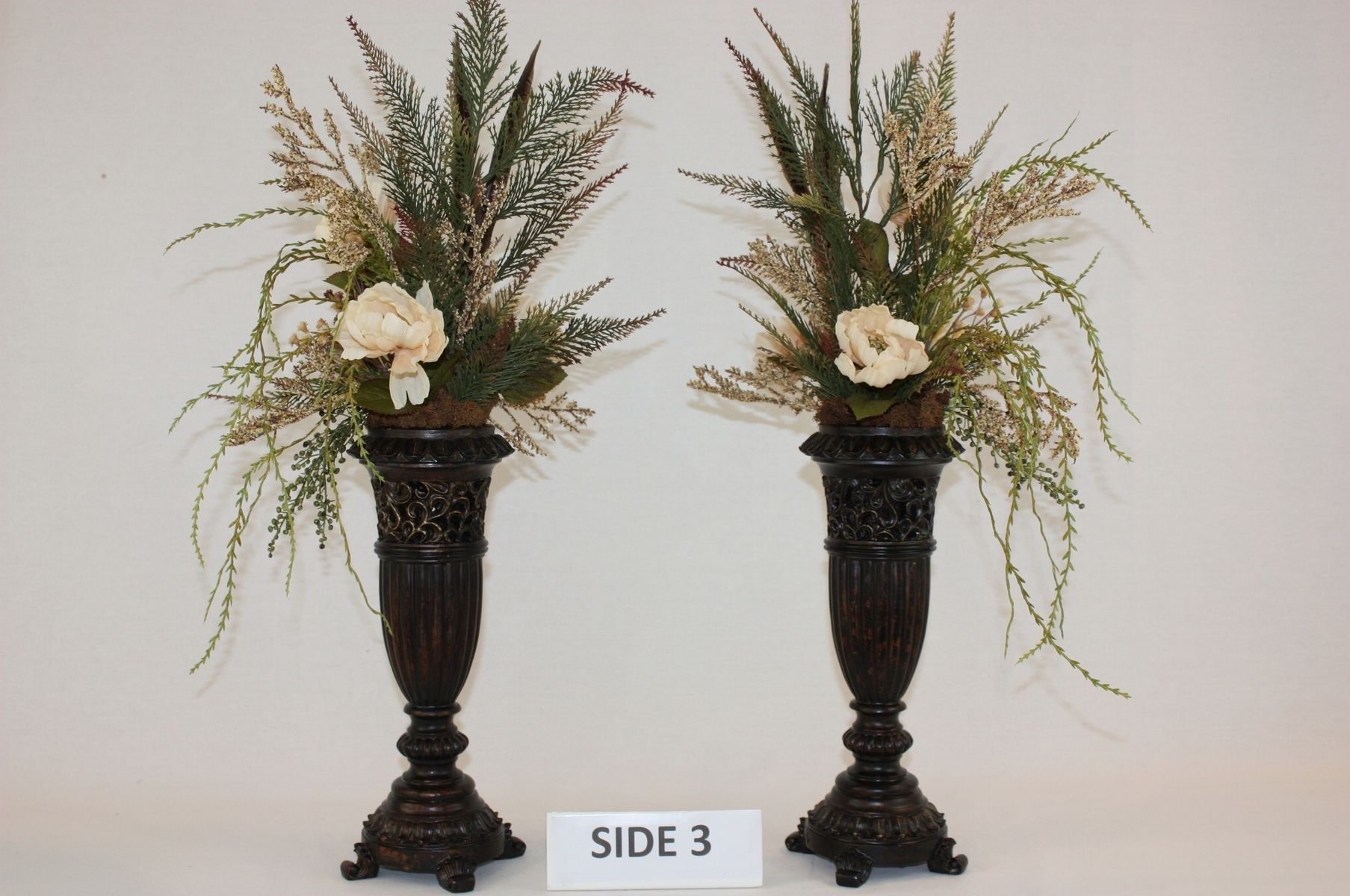 Custom Silk Flower Arrangement, Fireplace Mantel Decor, Dining Table