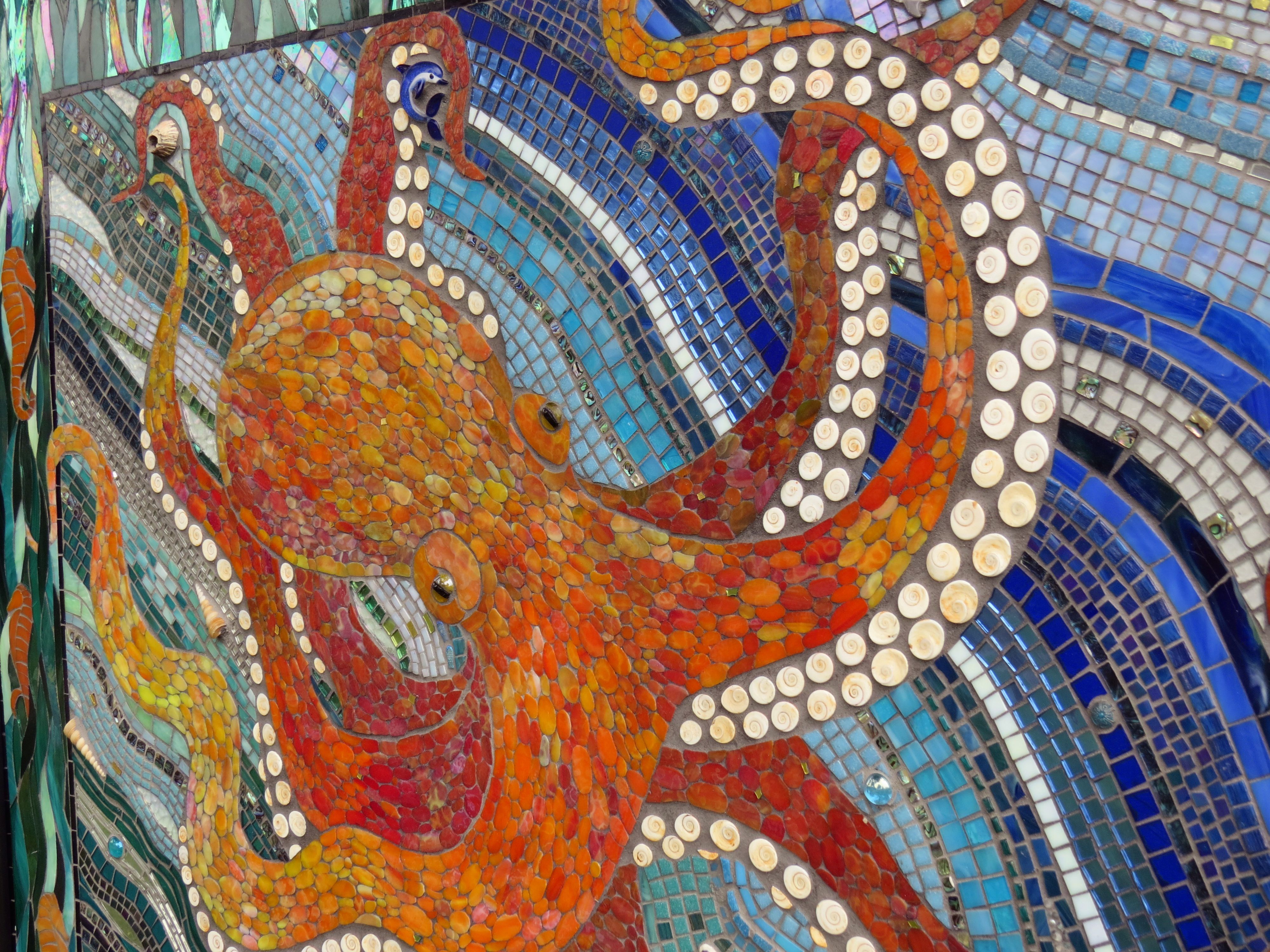 Buy Custom Made Octopus Mosaic, made to order from Made for Mosaics Tiled Pieces Used In Making Mosaics