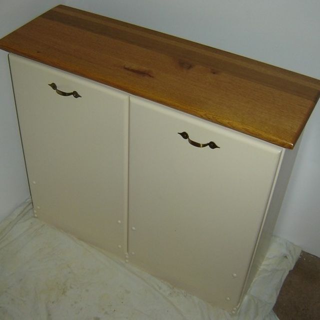 Custom Made New Solid Maple Wood Double Kitchen Garbage Bin Trash Custom Made New Solid Maple Wood Double Kitchen Garbage Bin Trash Can Recycling By Floyd S Custommade Com