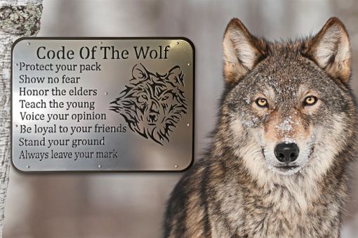 Custom Made Wolf Custom Text Sign
