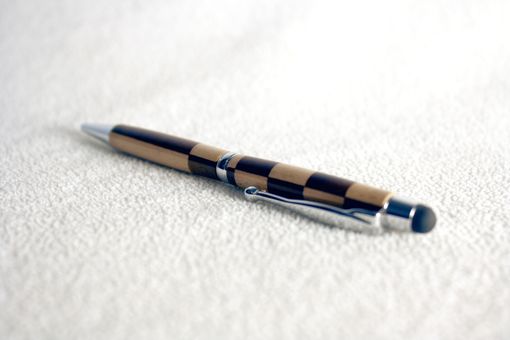 Custom Made Perfect Pen With Stylus, Custom Maple And Walnut Checker Design