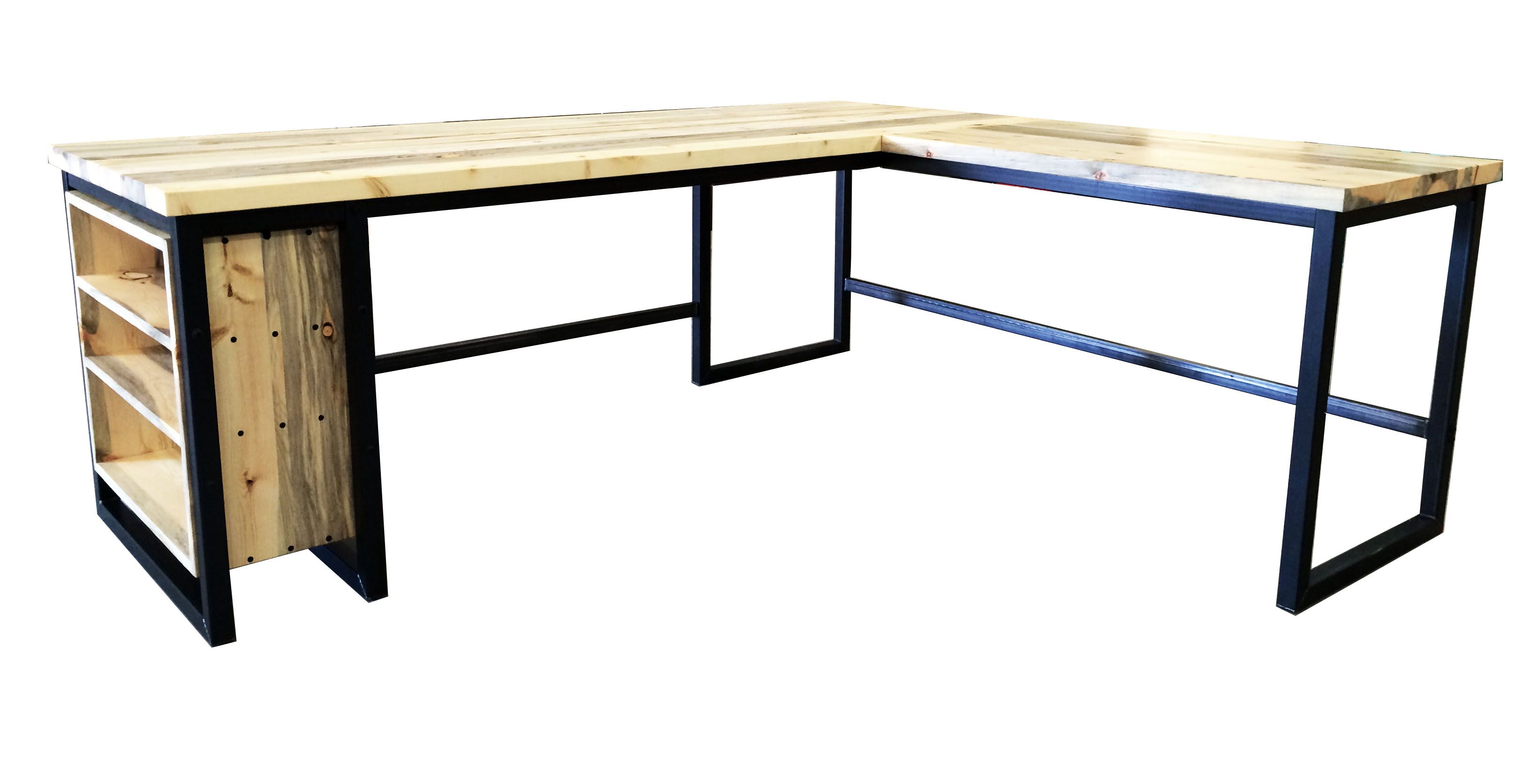 Buy Hand Made Beetle Kill Pine LShaped Desk, made to order from Object