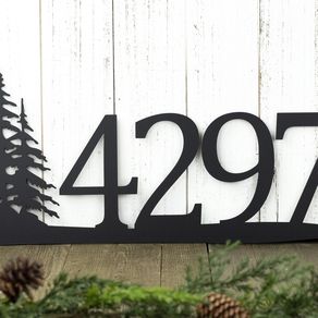 Metal Cut Sign 16x10in Custom Address Number and Name 