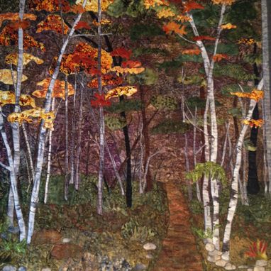 Custom Made Autumn Woods Art Quilt
