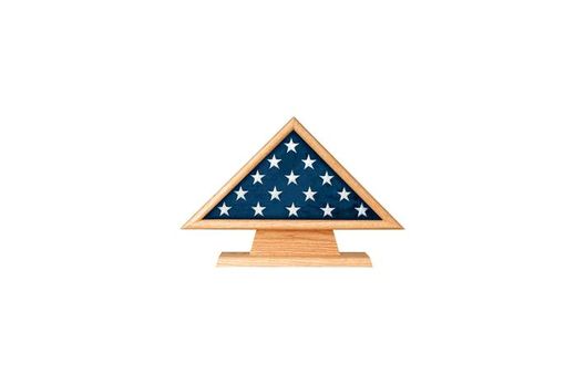 Custom Made Memorial Flag Case And Pedestal