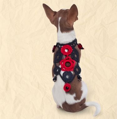 Custom Made Cotton Lace And Beads Work Body Accessory For Doggie