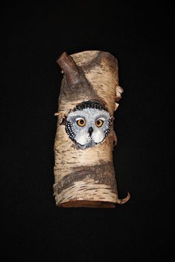 Custom Made Birch Wood Owl Wall Carving