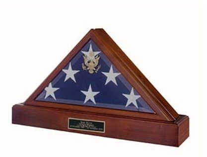 Custom Made Eternity Flag Case Urn, Flag And Urn Display Case