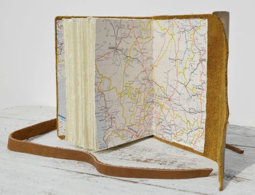 Custom Made Handmade Leather Bound Outlaw Mexico Bandit Journal Travel Vintage Map Diary Poetry Art Notebook