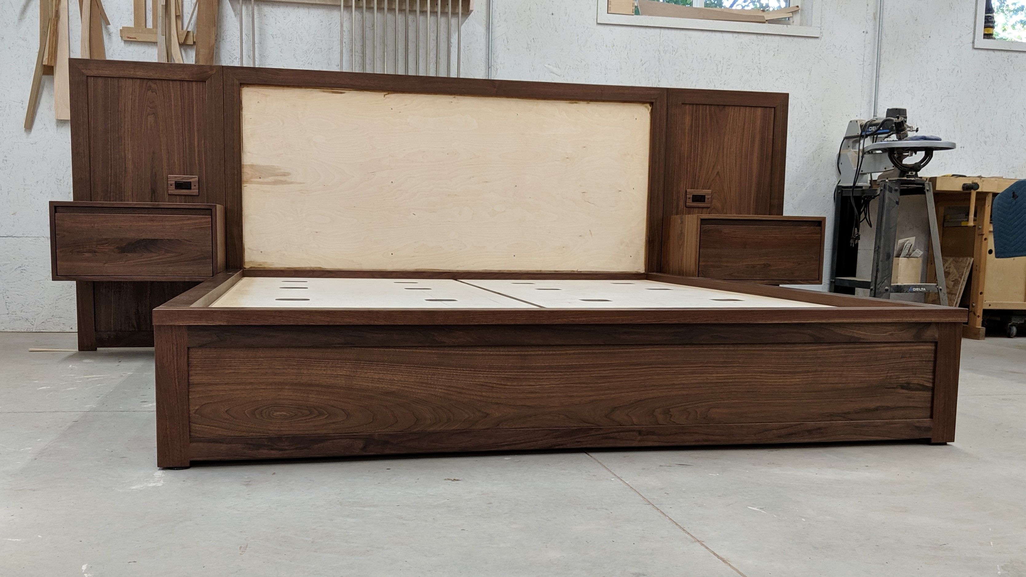 Hand Crafted California King Platform Bed With Storage Galore by