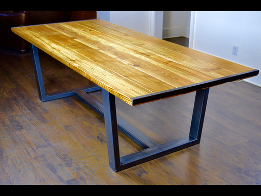 Custom Made Rustic Reclaimed Industrial Contemporary Custom Dining Table