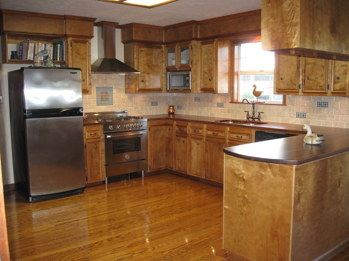 Custom Made Walnut Countertops For Entire Kitchen By Craft Art
