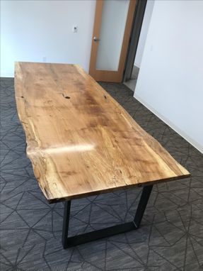 Custom Made Live Edge Maple Conference Table