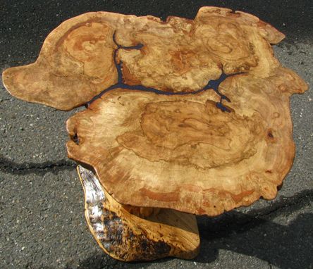 Custom Made Red Oak Burl End Table