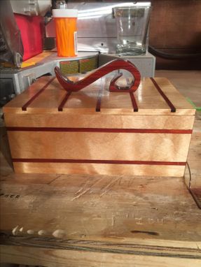 Custom Made Flame Birch And Redheart Keepsake Box