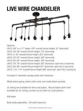 Custom Made Industrial Pipe Edison Chandelier With 12 Bulbs