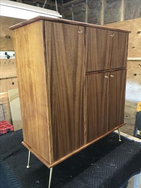 Custom Made Mid Century Inspired Bar Cabinet