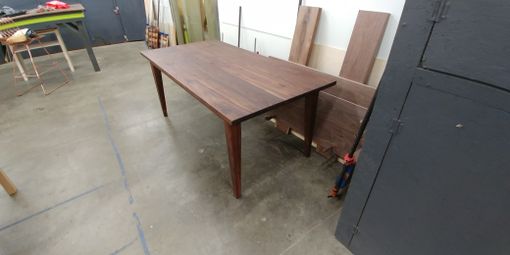 Custom Made Solid Walnut 6 X 3 Foot Dining Table W/ Bench
