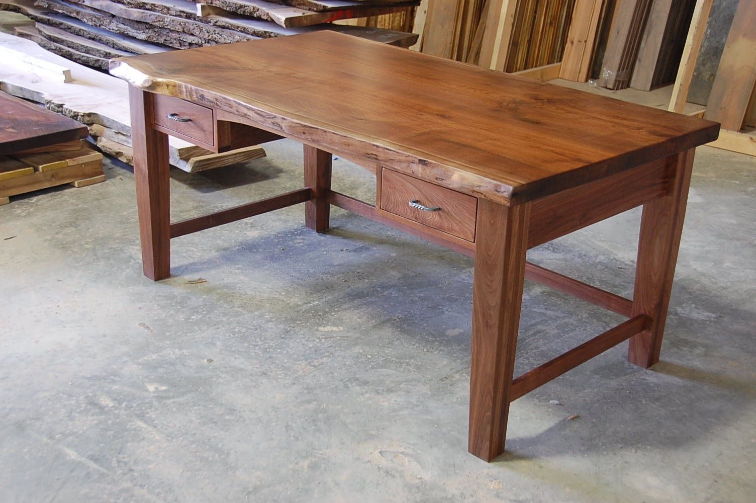 Handmade Live Edge Walnut Desk by Corey Wood Works