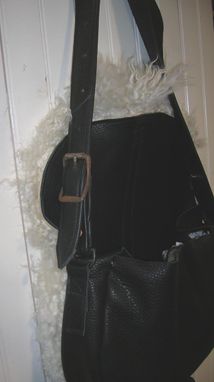Custom Made Wooly Leather Shoulder Purse