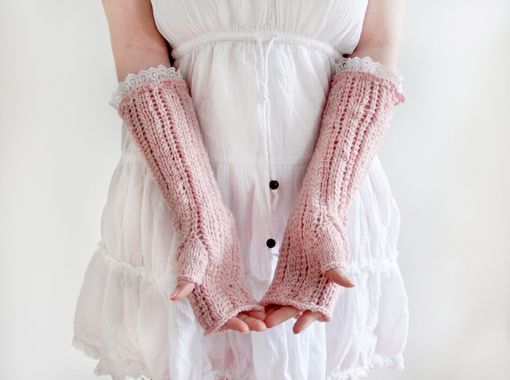 Custom Made Hand Knit Fingerless Gloves