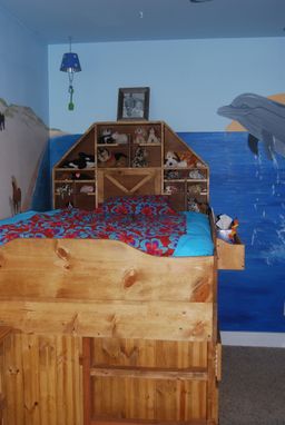 Custom Made Barn-Inspired Wooden Bed And Dresser
