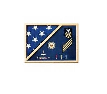 Custom Made Medal Flag Case Made Actual Service Uniform Fabrics