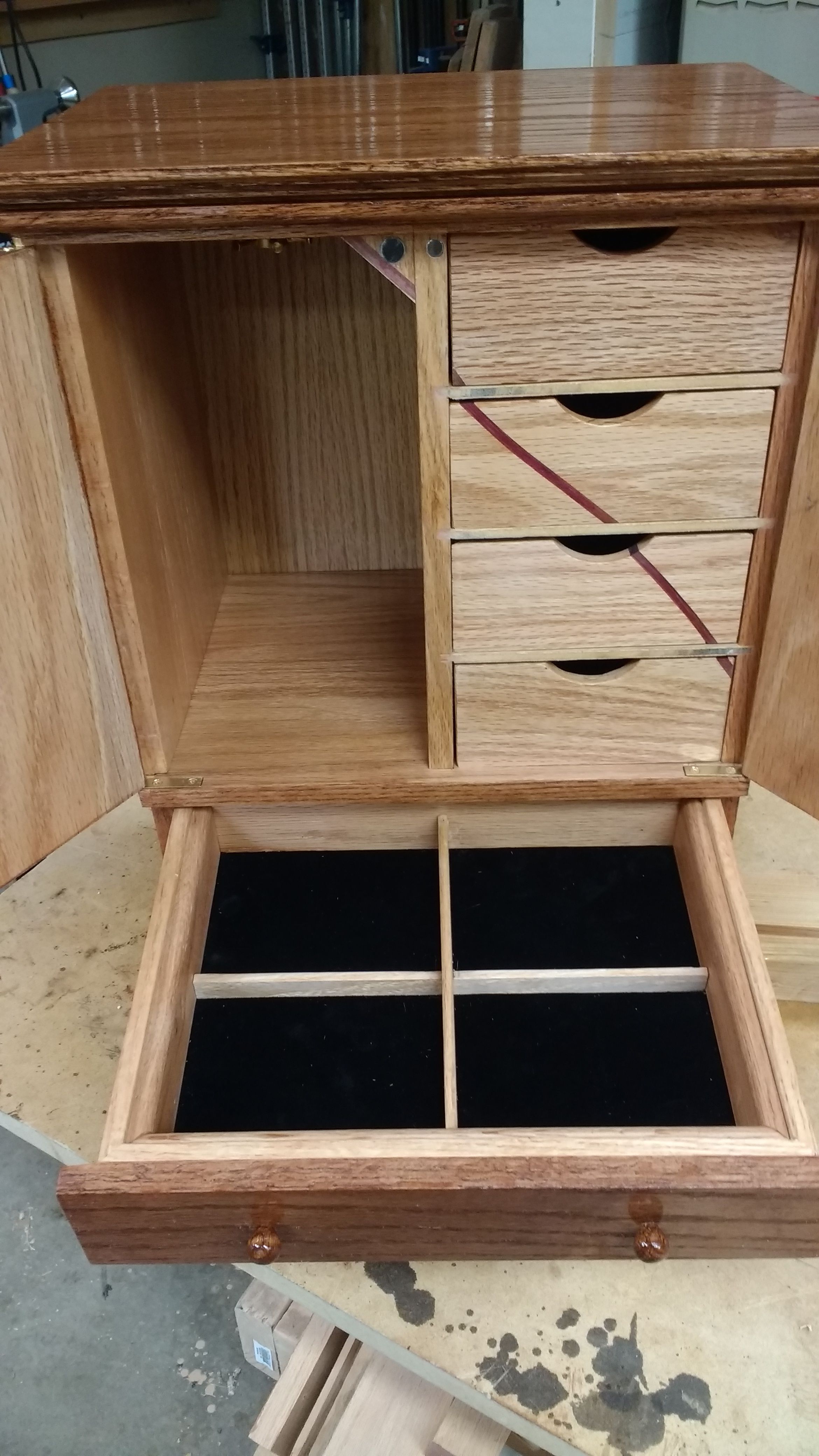 Handmade Small Jewelry Armoire by The Oakman