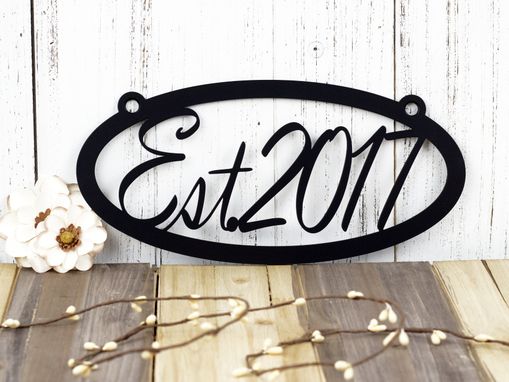Custom Made Custom Metal Sign With Family Last Name And Established Year, Oval