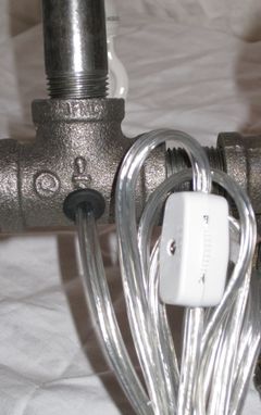 Custom Made Industrial Black Iron Pipe Lamp Sp-1b Steampunk