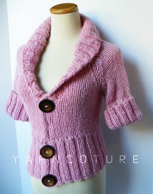 Custom Made The Jacket Shrug - Luxurious Baby Alpaca - In Peony Pink / Fall Winter Fashion