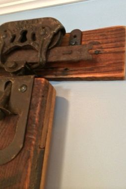 Custom Made Sliding Barn Door From Reclaimed Wormy Chestnut And Vintage Hardware