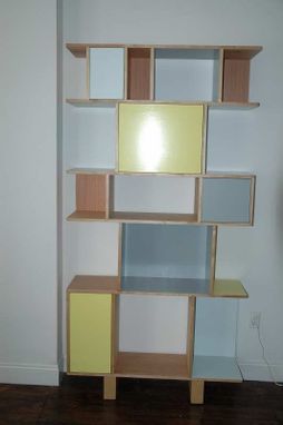 Custom Made Colorful Bookcase