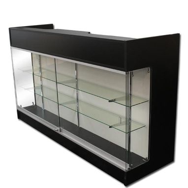Custom Made Jet Black Sales Counter Showcase Display 6ft