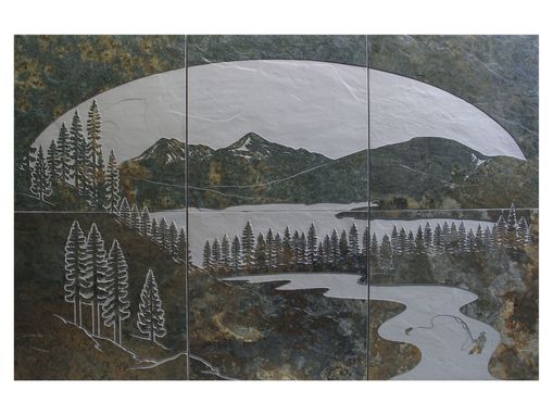 Custom Made Porcelain Tile Mural Of Lake Dillon