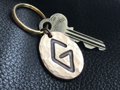 Custom Made Solid Bronze Key Chain Key Ring Key Fob With Ranch Brand Or Logo