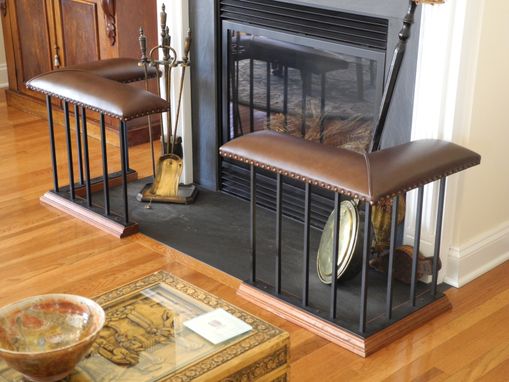 Custom Made Old English Fireplace Bench - 'Corner Set' Model