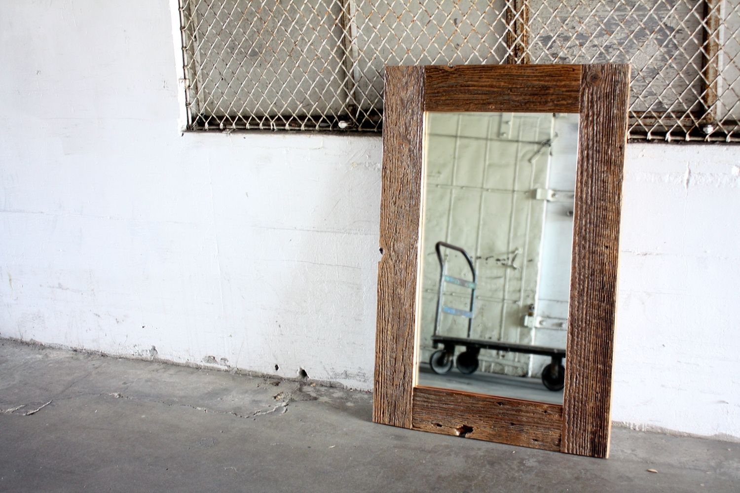 Hand Crafted Reclaimed Wood Framed Mirror // Custom Sizes by MFEO