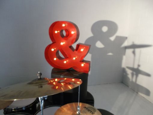 Custom Made Ampersand Metal Light Fixture 24 Inch Tall Steel Custom